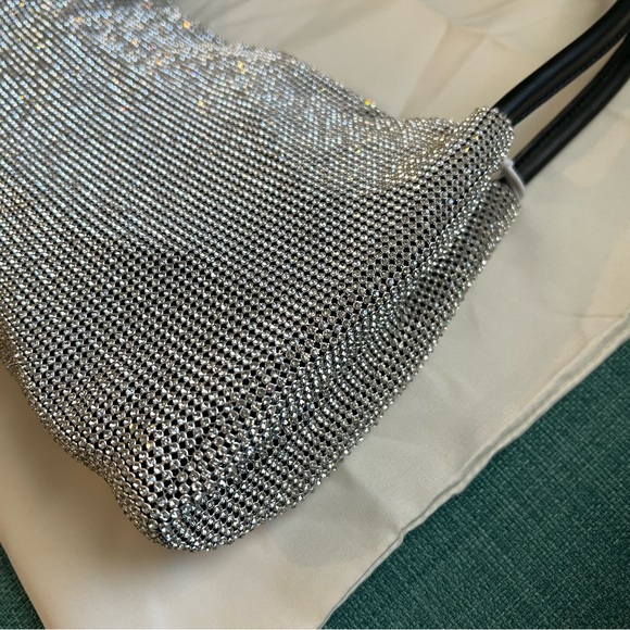 Last one! 🪩 STAUD Penny Crystal Mesh Shoulder Bag - Picture 12 of 16
